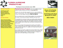 Tablet Screenshot of floridahurricaneproducts.com